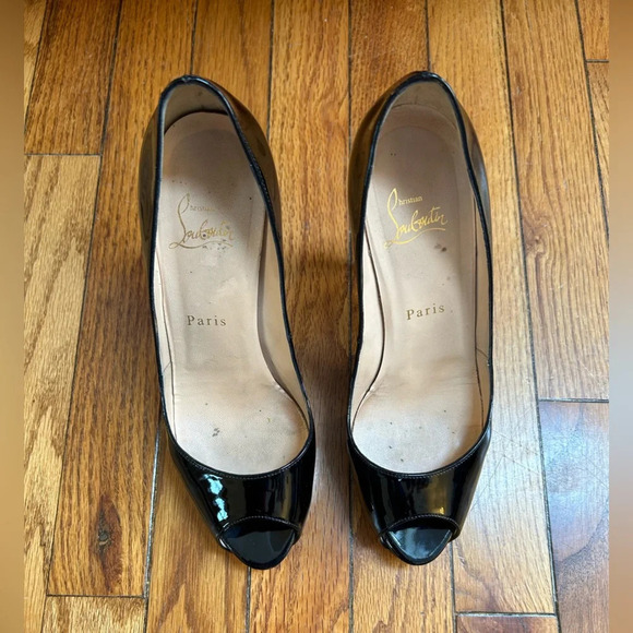 Christian Louboutin Black Very Privé 120 Patent, size 38.5 - Picture 3 of 15